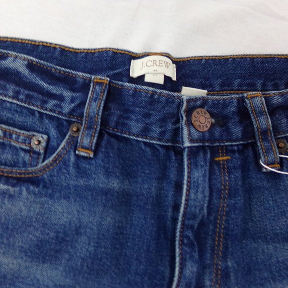 Women's J.Crew 27 Denim Raw Hem Shorts Dark Blue preowned - Picture 2 of 3